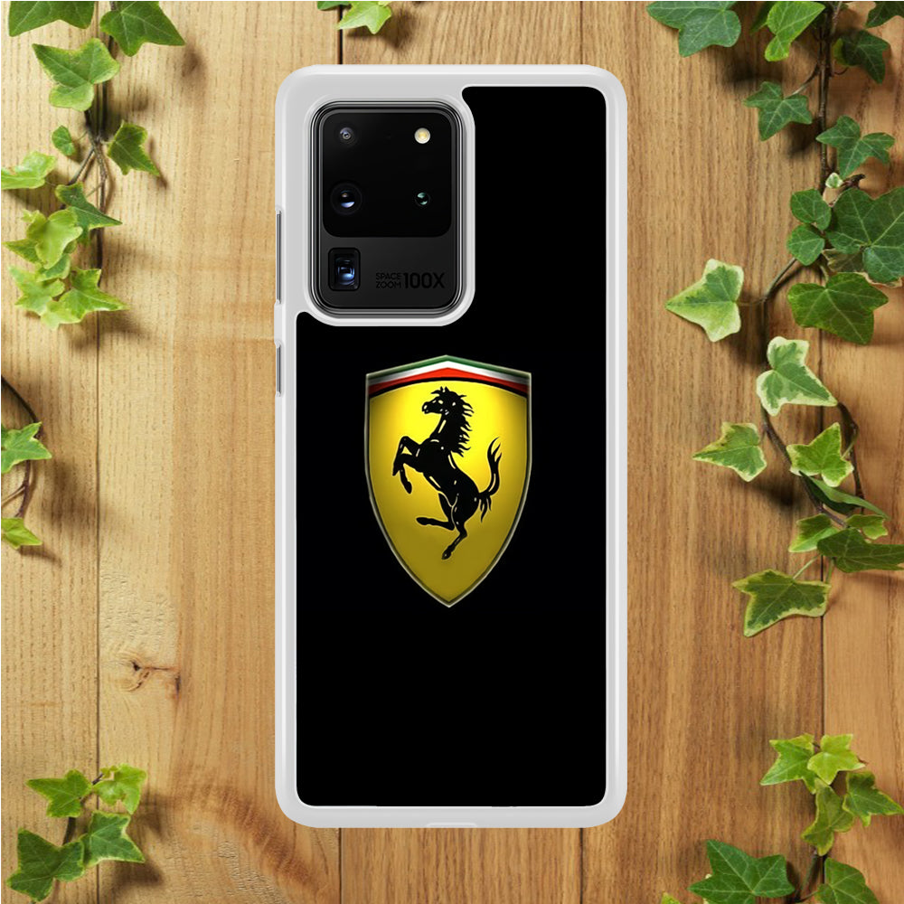 Ferrari Logo Black Samsung Galaxy S20 Ultra Case