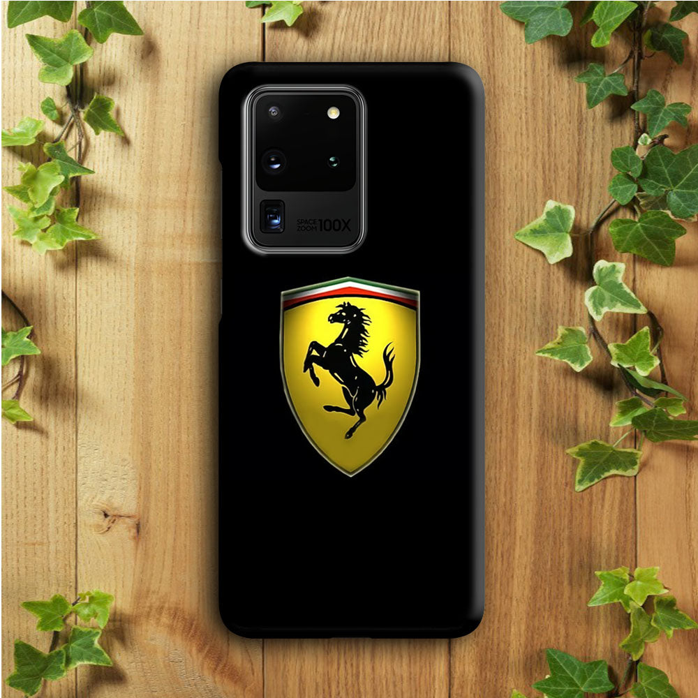 Ferrari Logo Black Samsung Galaxy S20 Ultra Case