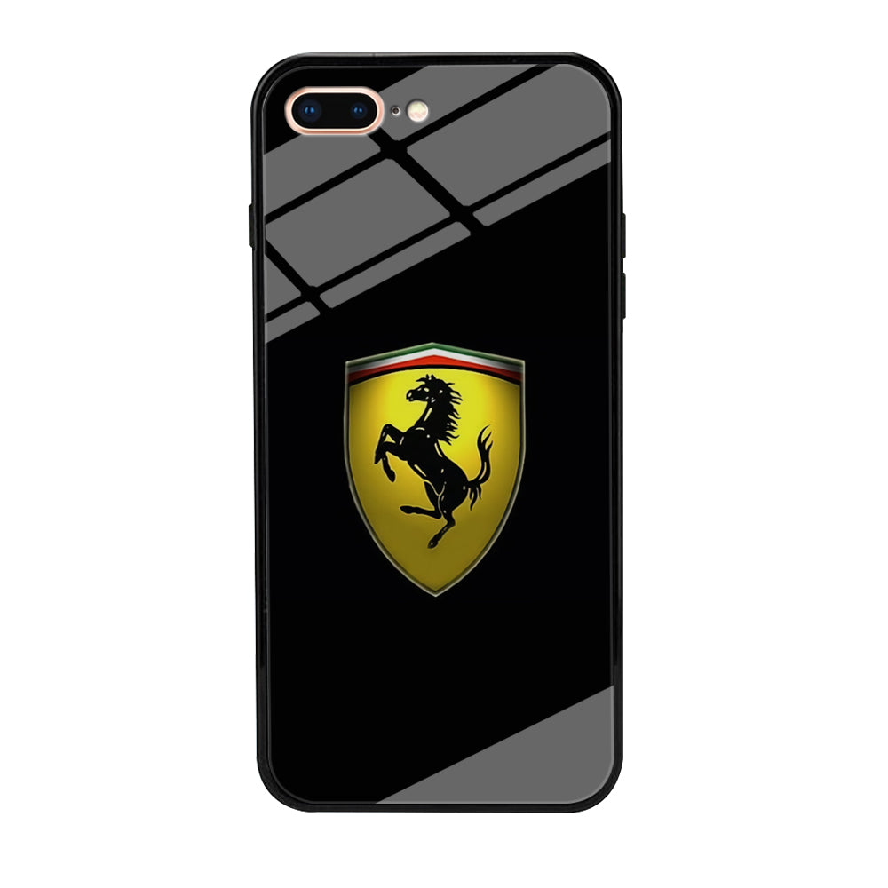 Ferrari Logo Black iPhone 8 Plus Case