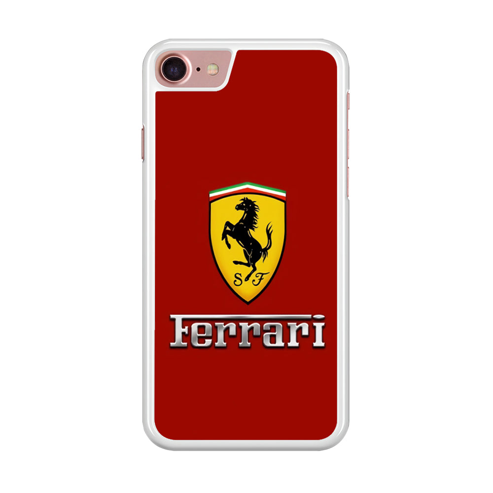 Ferrari Logo Red 001 iPhone 8 Case