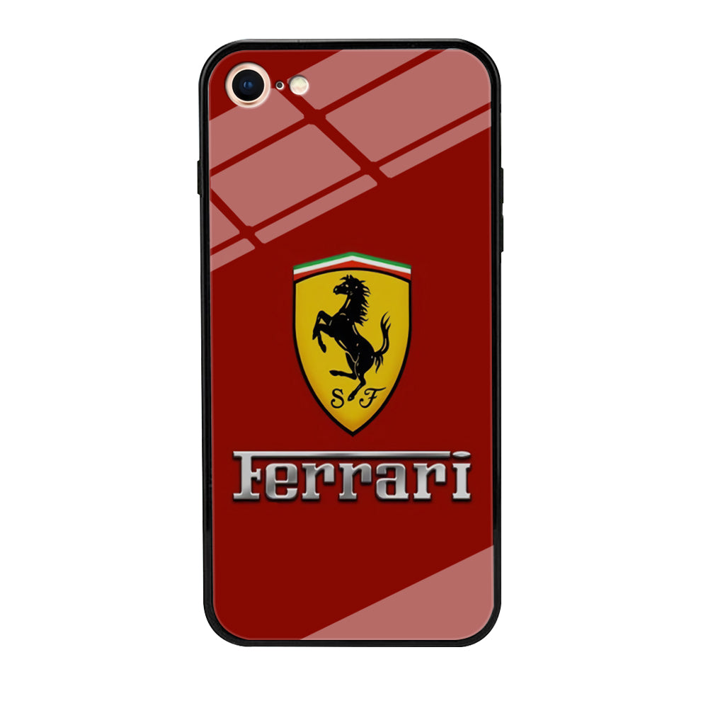 Ferrari Logo Red 001 iPhone 8 Case