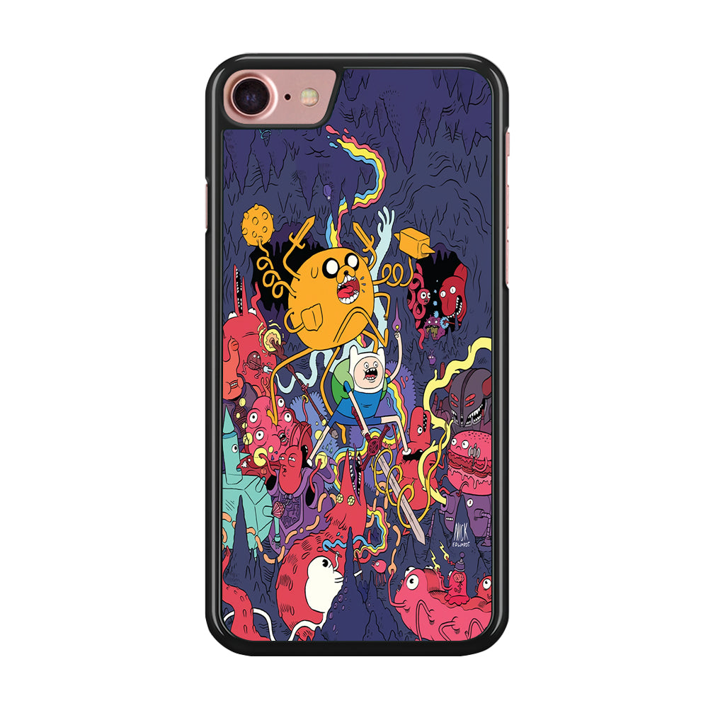 Finn and Jake Fights Monsters iPhone 8 Case