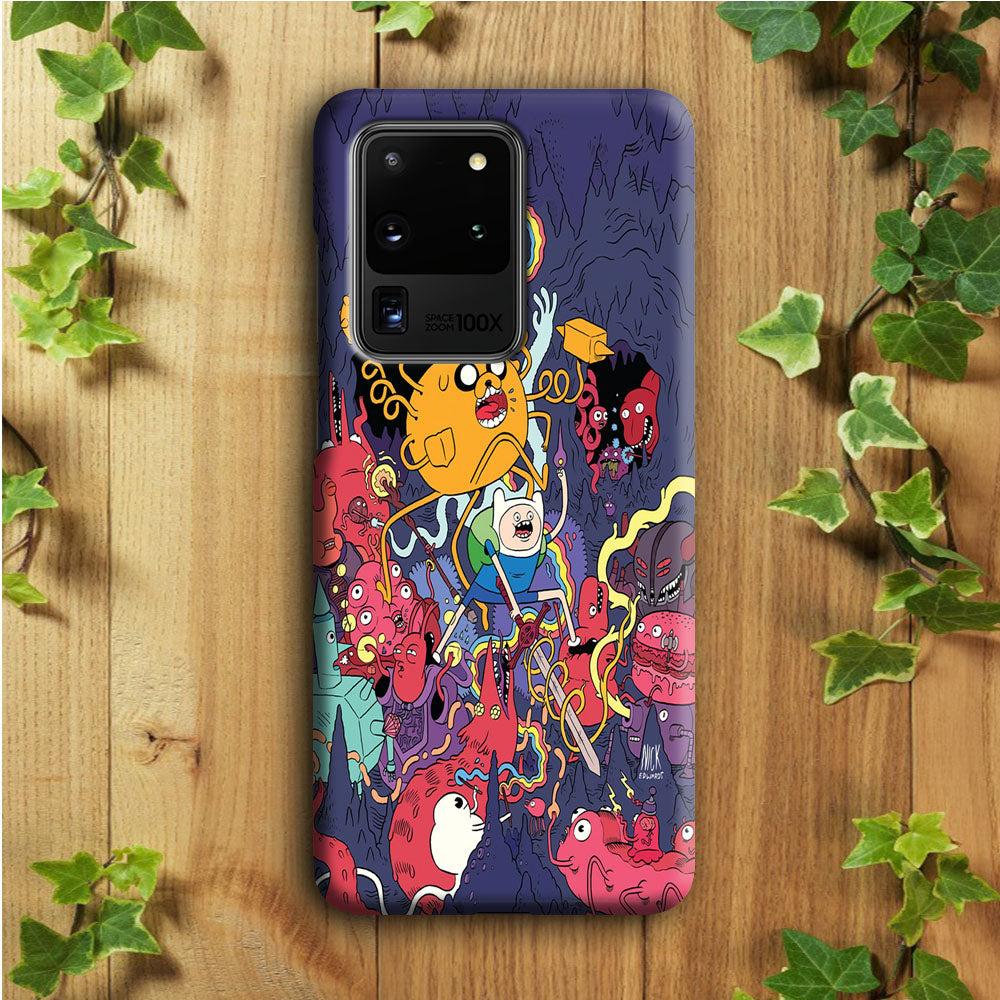 Finn and Jake Fights Monsters  Samsung Galaxy S20 Ultra Case