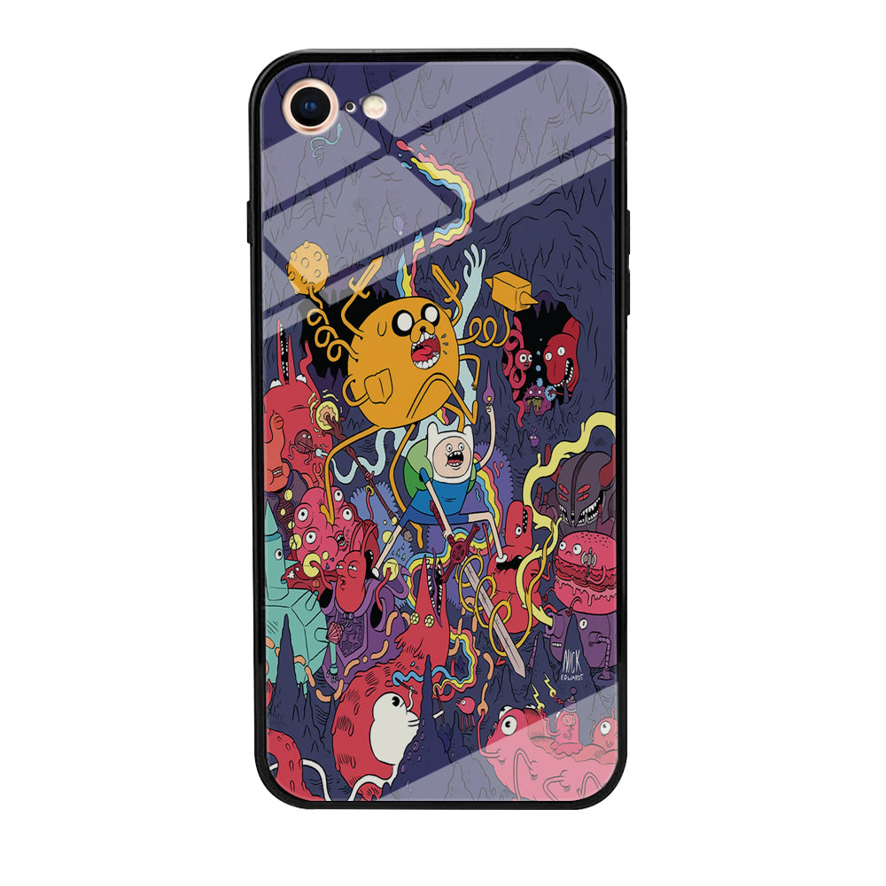 Finn and Jake Fights Monsters iPhone 8 Case