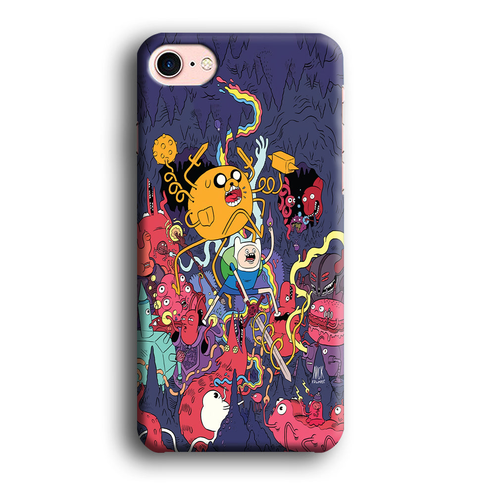 Finn and Jake Fights Monsters iPhone 8 Case