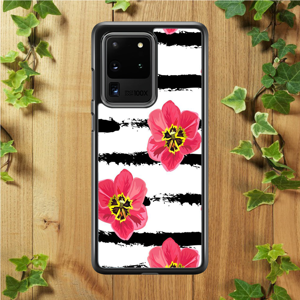 Flower Painting Streak Samsung Galaxy S20 Ultra Case