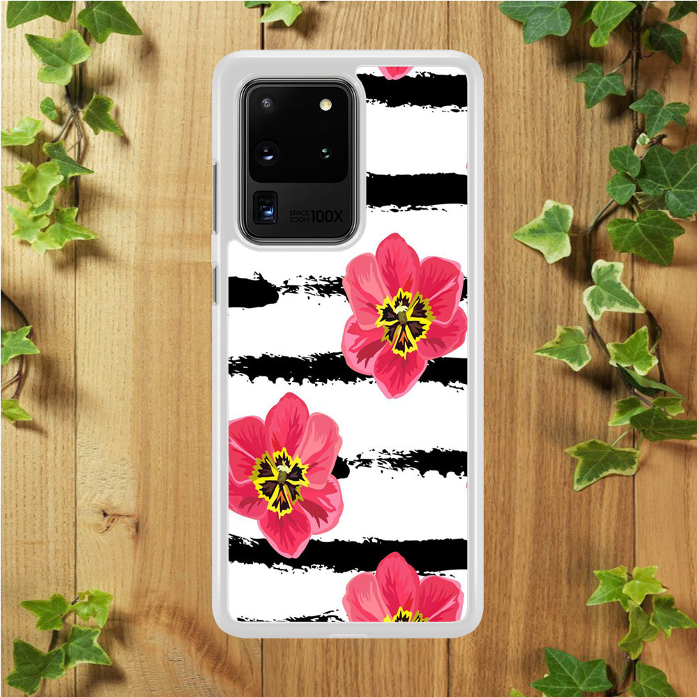 Flower Painting Streak Samsung Galaxy S20 Ultra Case