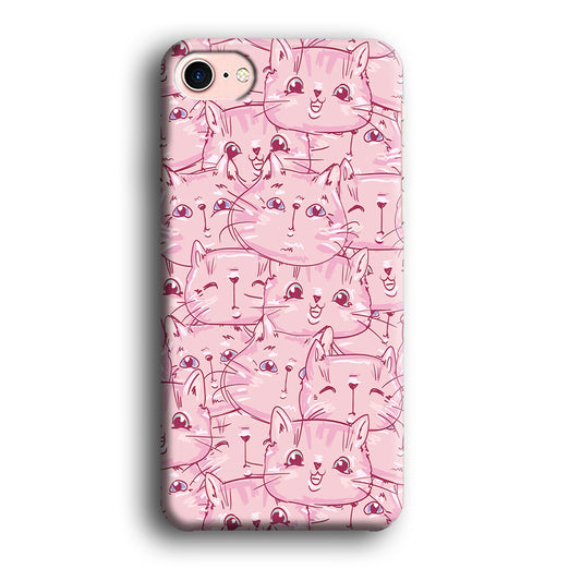 Girly Cute Face Cat iPhone 8 Case