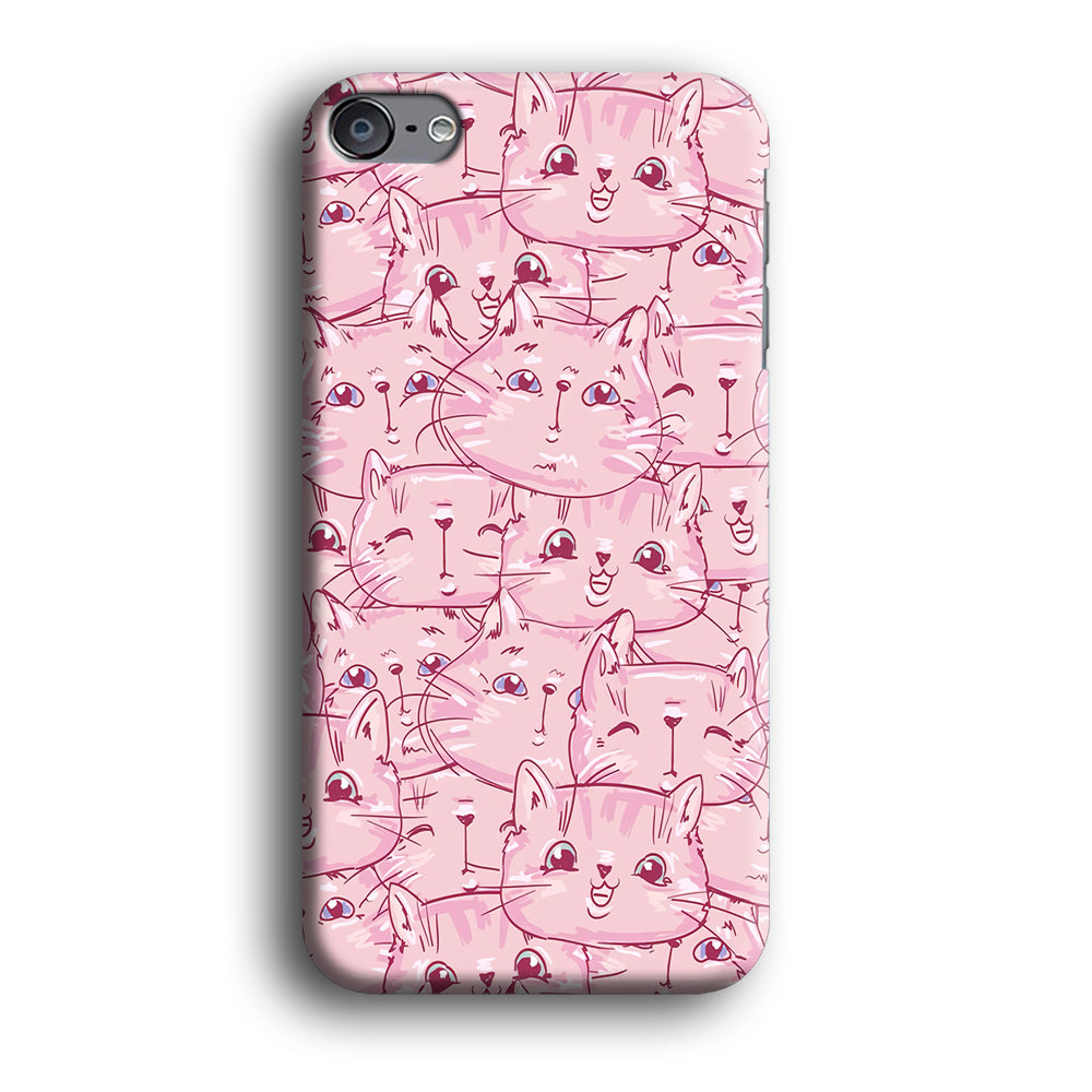 Girly Cute Face Cat iPod Touch 6 Case