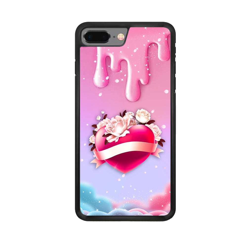 Girly Cute Love Roses iPhone 8 Plus Case