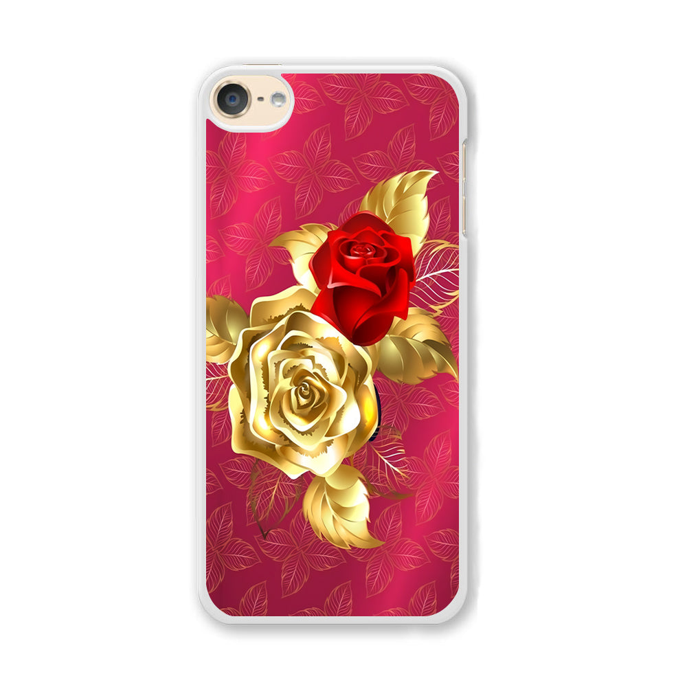 Girly Golden and Red Roses iPod Touch 6 Case