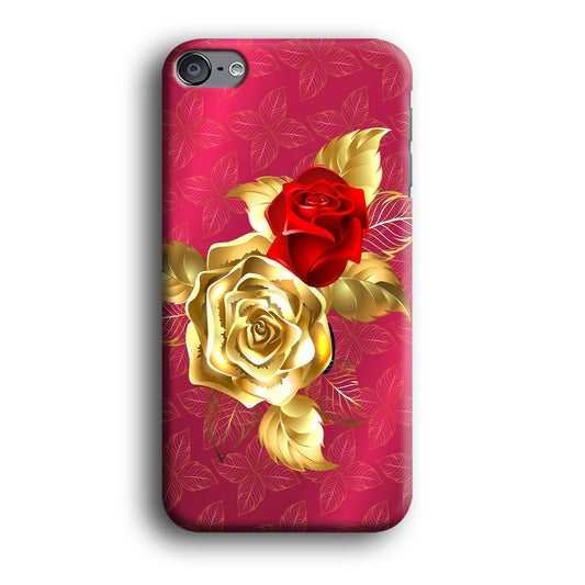 Girly Golden and Red Roses iPod Touch 6 Case