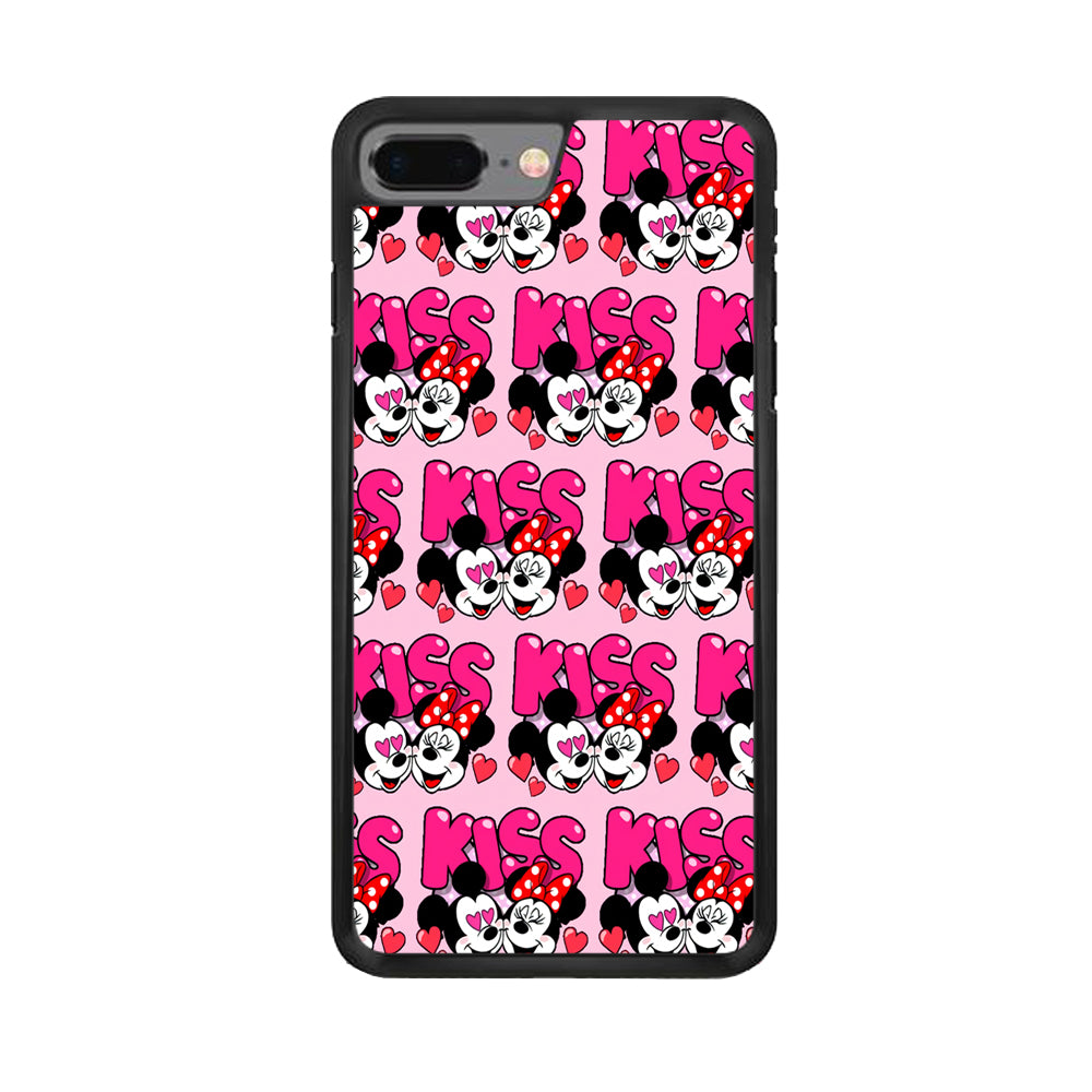 Girly Kiss Mickey Mouse Couple iPhone 8 Plus Case