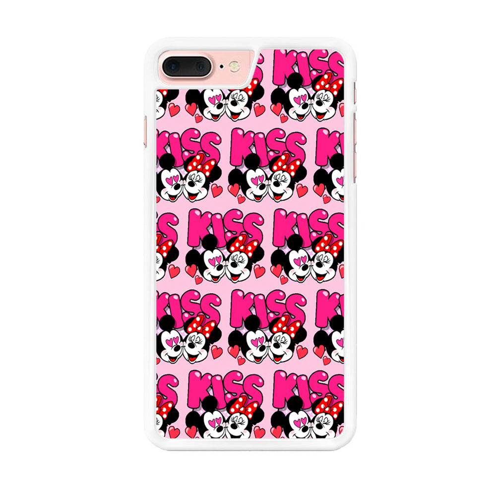 Girly Kiss Mickey Mouse Couple iPhone 8 Plus Case