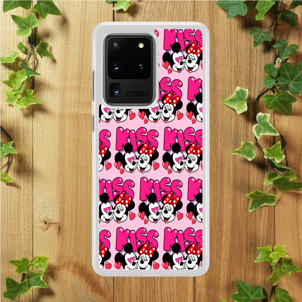 Girly Kiss Mickey Mouse Couple Samsung Galaxy S20 Ultra Case