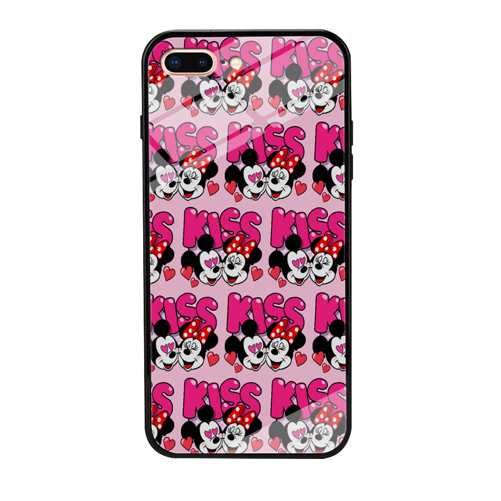 Girly Kiss Mickey Mouse Couple iPhone 8 Plus Case