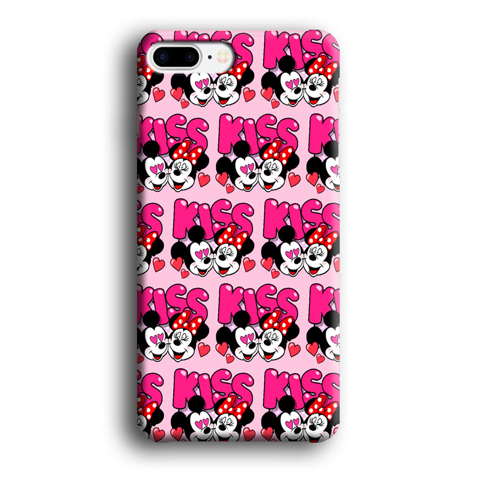 Girly Kiss Mickey Mouse Couple iPhone 8 Plus Case