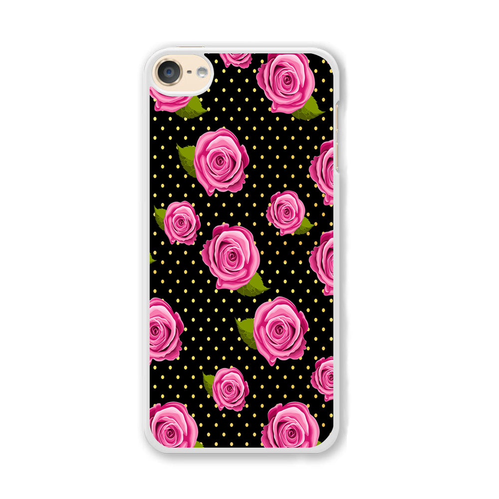 Girly Pink Rose Polka iPod Touch 6 Case