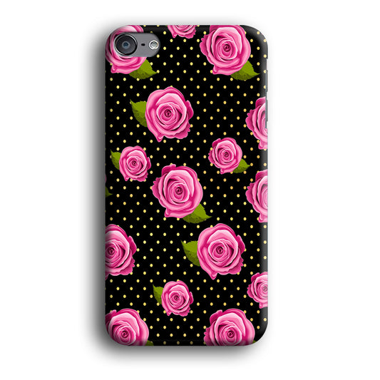 Girly Pink Rose Polka iPod Touch 6 Case