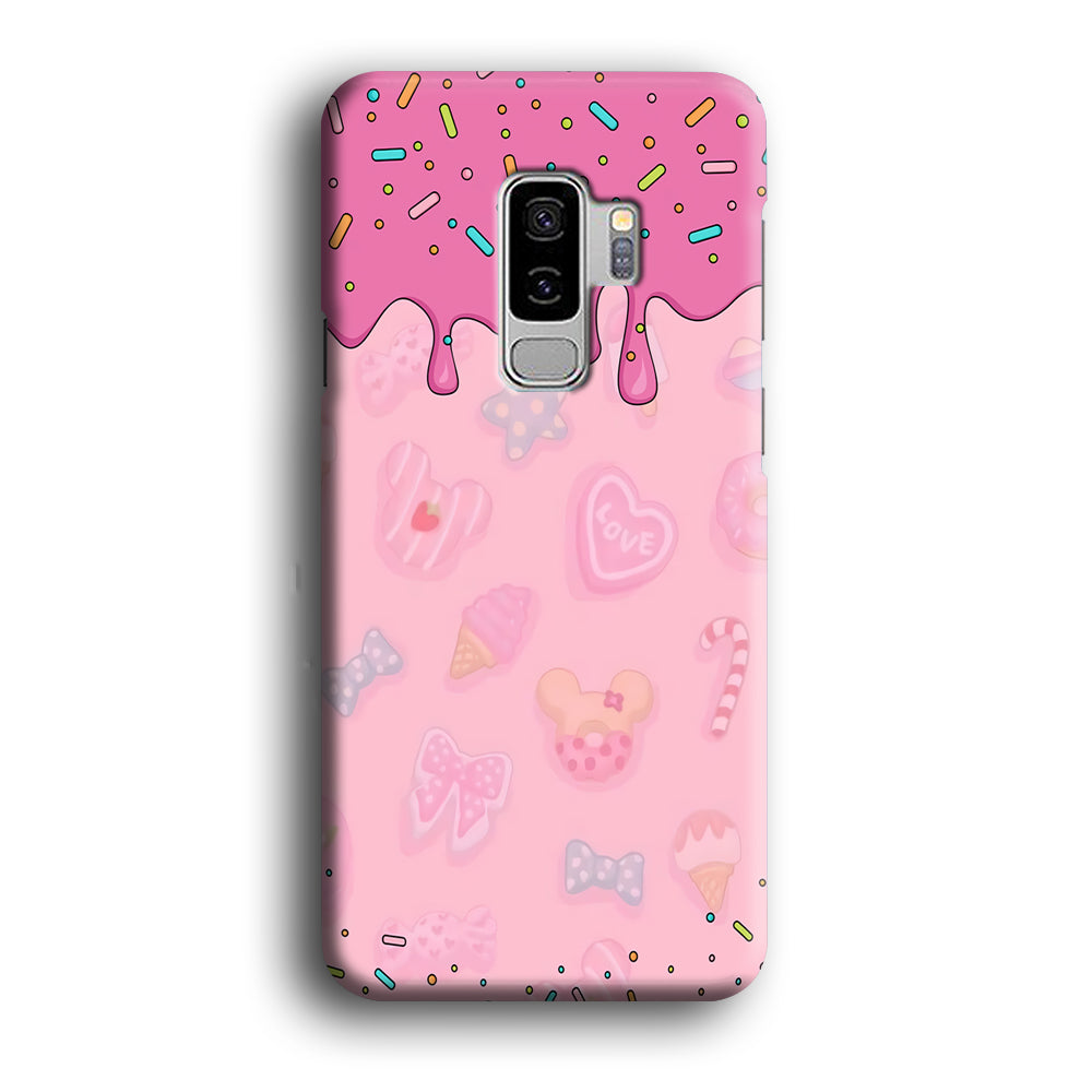 Girly Sweet Pink Cream Samsung Galaxy S9 Plus Case