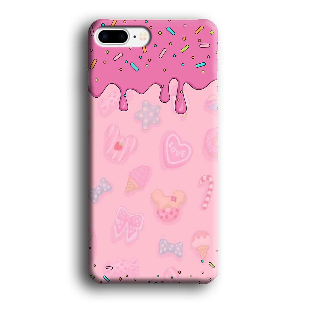 Girly Sweet Pink Cream iPhone 8 Plus Case