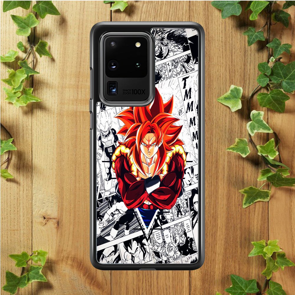 Gogeta Comic Background Samsung Galaxy S20 Ultra Case