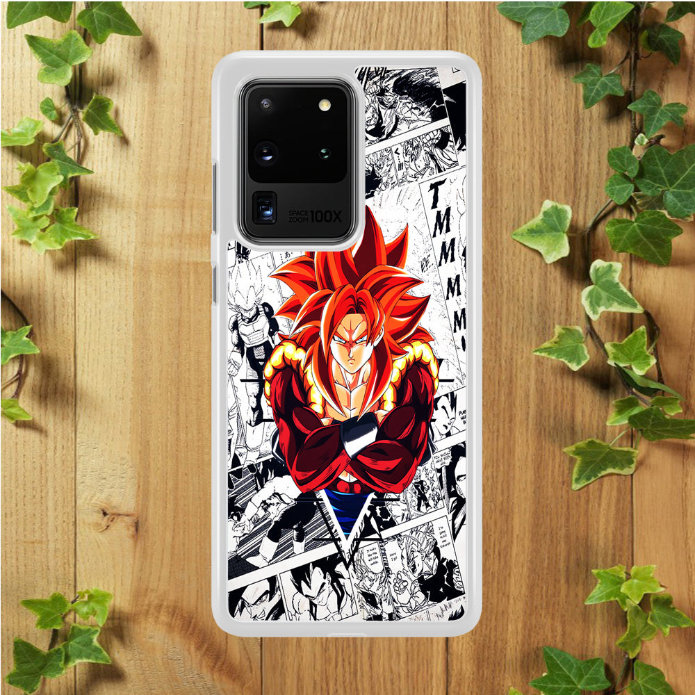 Gogeta Comic Background Samsung Galaxy S20 Ultra Case