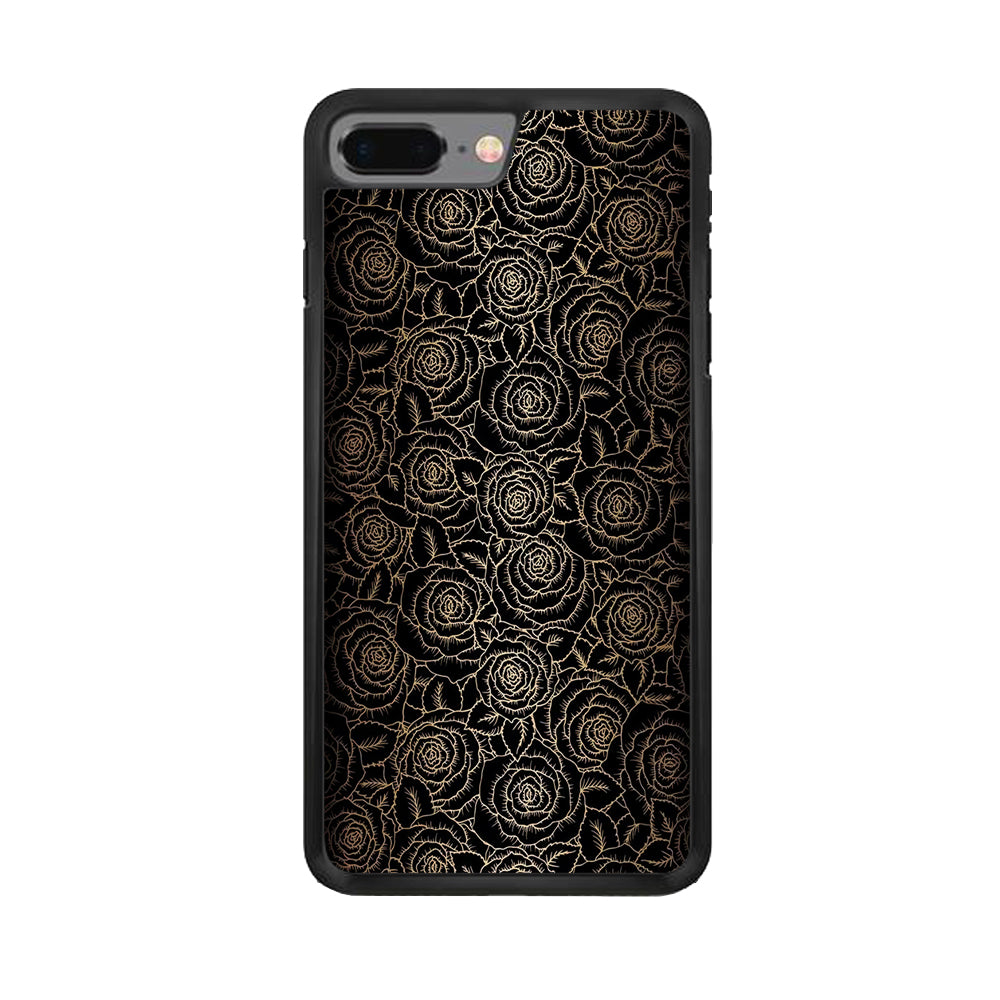 Gold Rose in The Dark iPhone 8 Plus Case