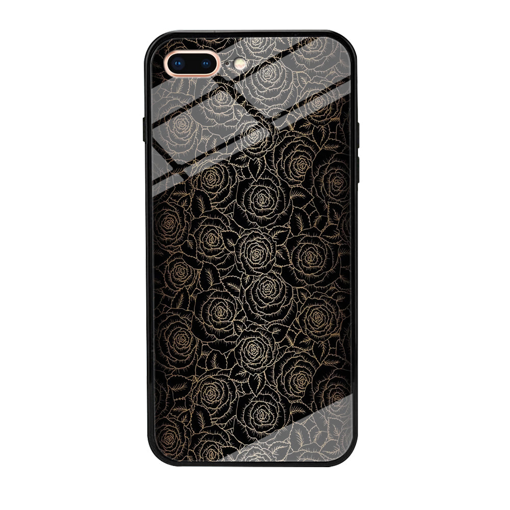 Gold Rose in The Dark iPhone 8 Plus Case