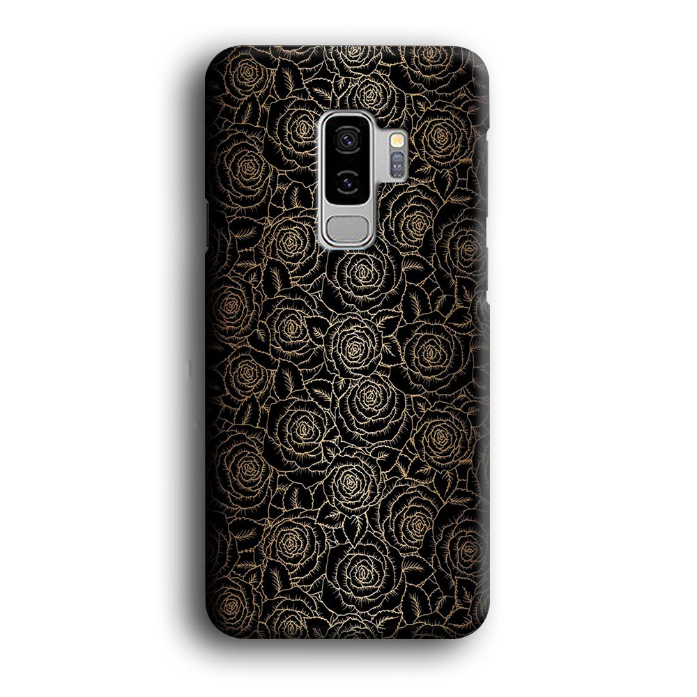 Gold Rose in The Dark Samsung Galaxy S9 Plus 3D Case