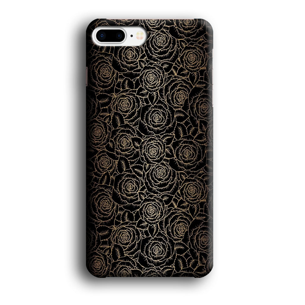 Gold Rose in The Dark iPhone 8 Plus Case