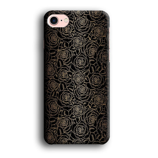 Gold Rose in The Dark iPhone 8 Case