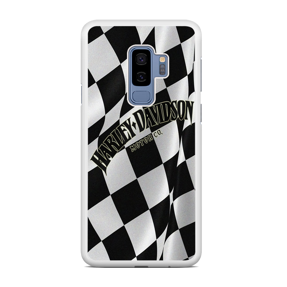 Harley Davidson Black White Flag Samsung Galaxy S9 Plus Case