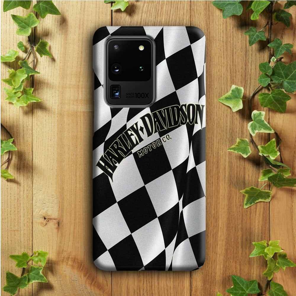 Harley Davidson Black White Flag Samsung Galaxy S20 Ultra Case