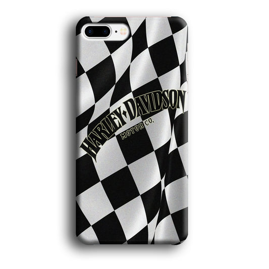 Harley Davidson Black White Flag iPhone 8 Plus Case