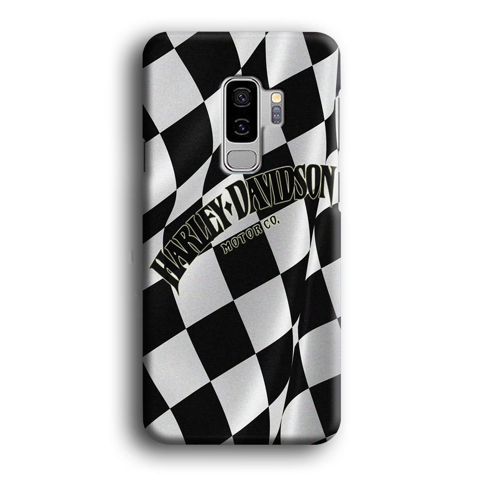 Harley Davidson Black White Flag Samsung Galaxy S9 Plus Case