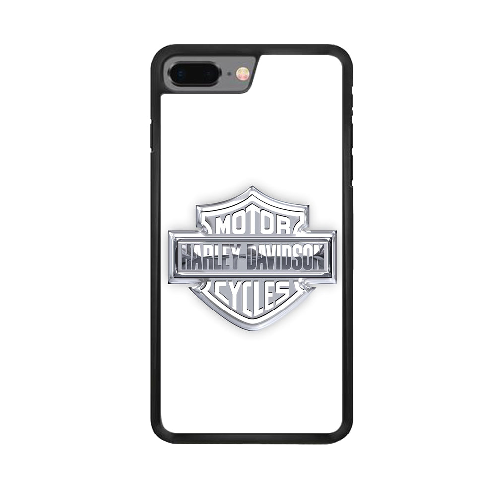 Harley Davidson Logo Silver iPhone 8 Plus Case