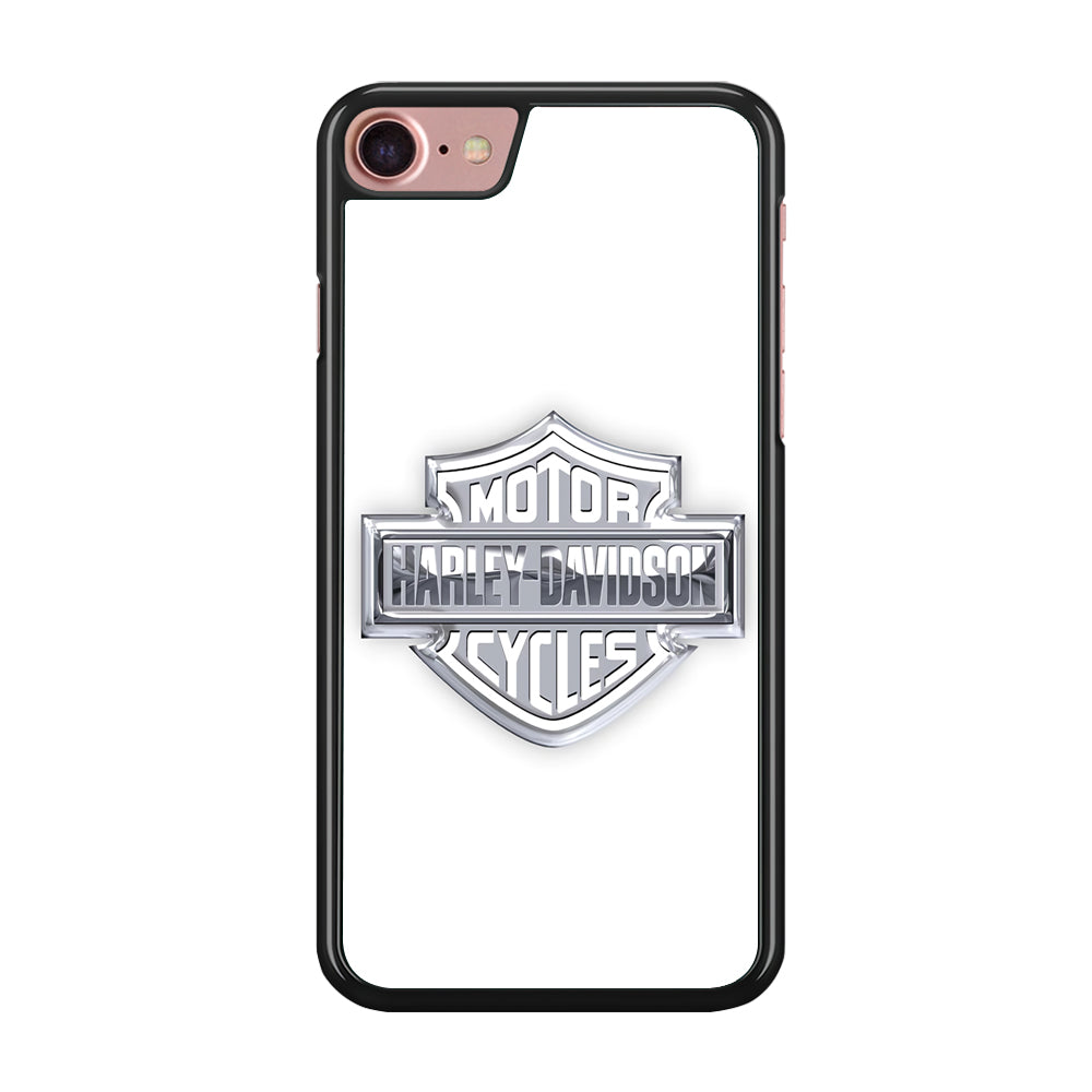 Harley Davidson Logo Silver iPhone 8 Case