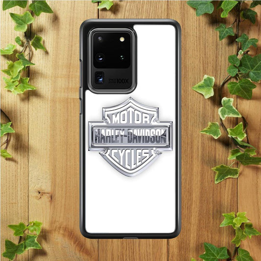 Harley Davidson Logo Silver Samsung Galaxy S20 Ultra Case