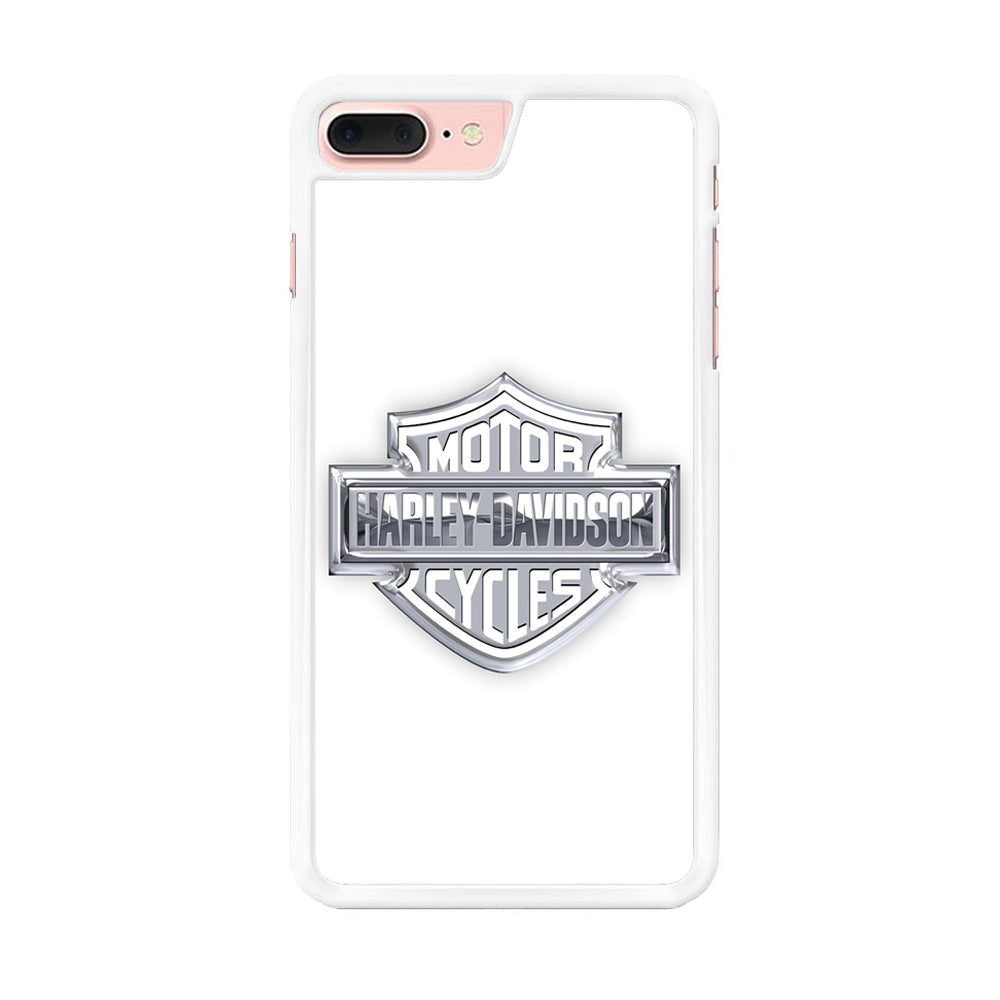 Harley Davidson Logo Silver iPhone 8 Plus Case