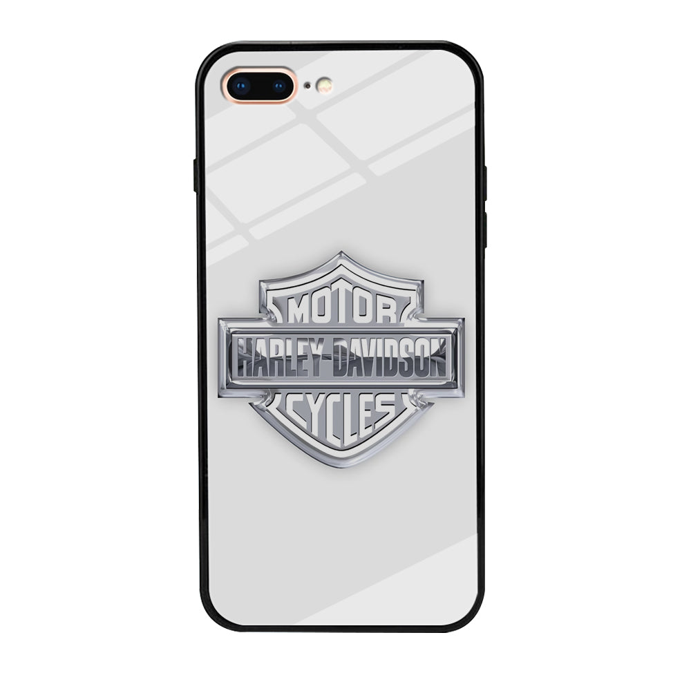 Harley Davidson Logo Silver iPhone 8 Plus Case