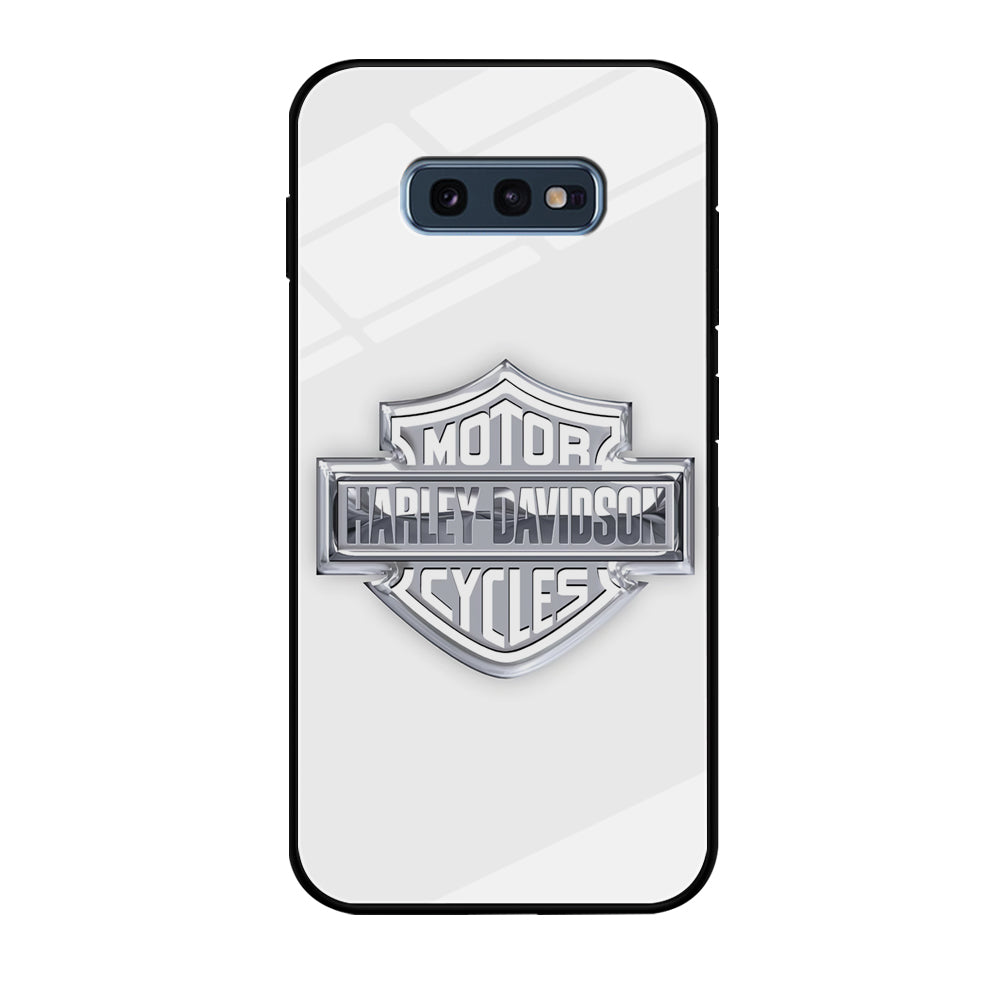 Harley Davidson Logo Silver Samsung Galaxy S10E Case