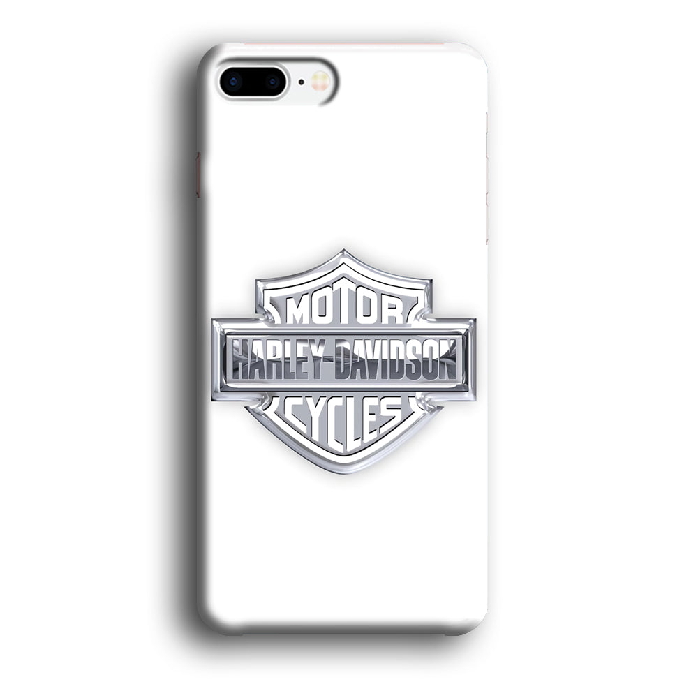 Harley Davidson Logo Silver iPhone 8 Plus Case