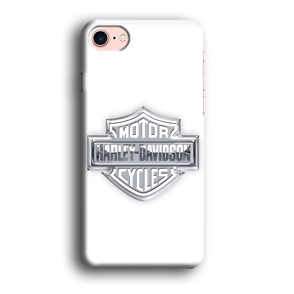 Harley Davidson Logo Silver iPhone 8 Case