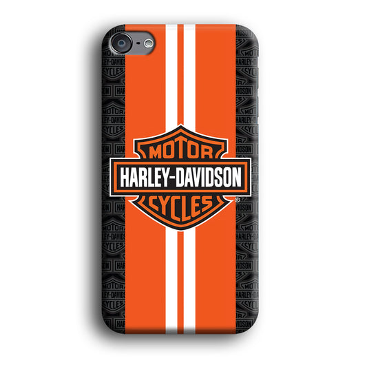 Harley Davidson White Striped Orange iPod Touch 6 Case