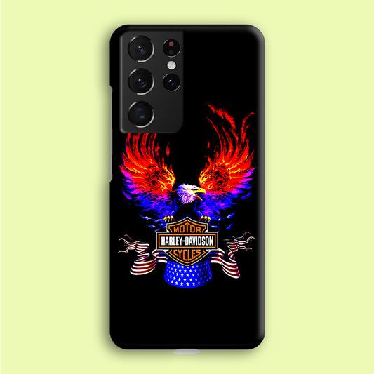 Harley Eagle Fire Samsung Galaxy S21 Ultra Case