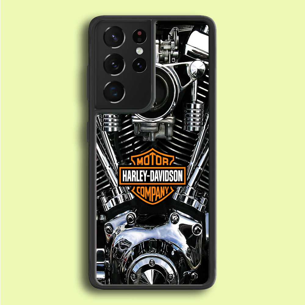 Harley Engine Motif Samsung Galaxy S21 Ultra Case