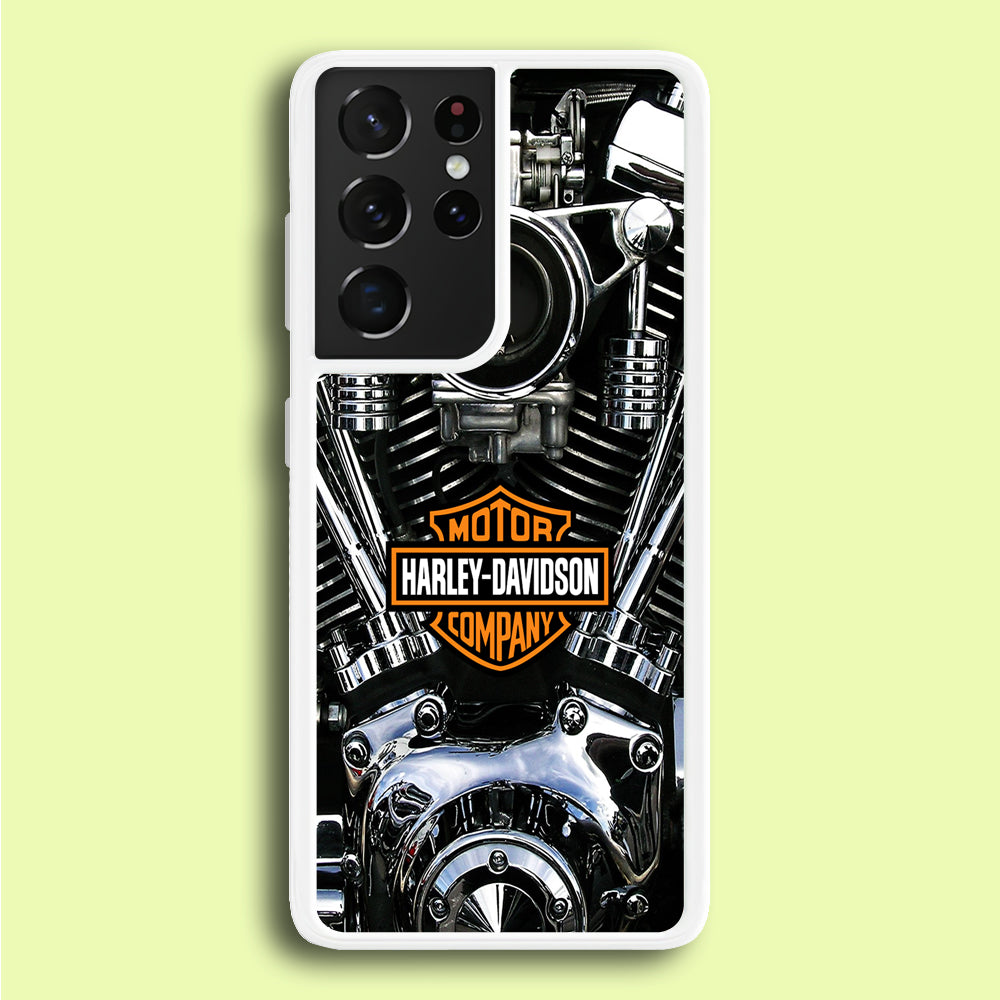 Harley Engine Motif Samsung Galaxy S21 Ultra Case