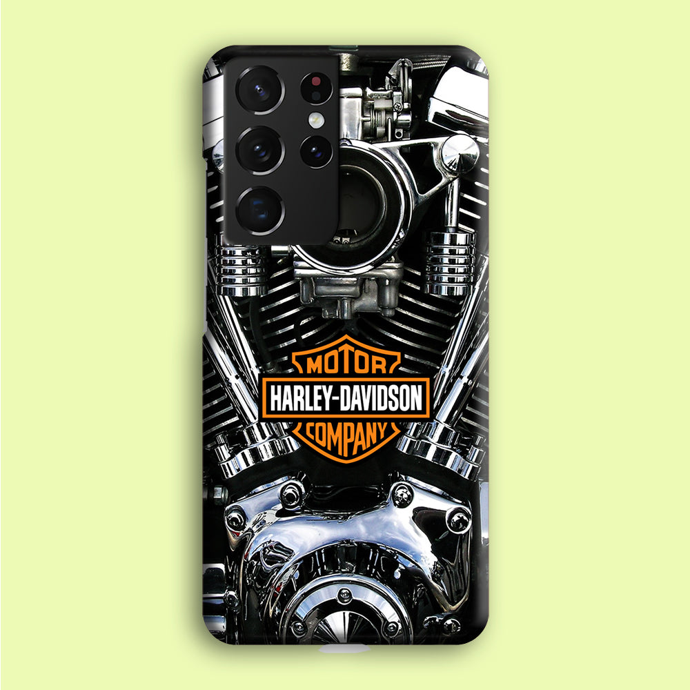 Harley Engine Motif Samsung Galaxy S21 Ultra Case