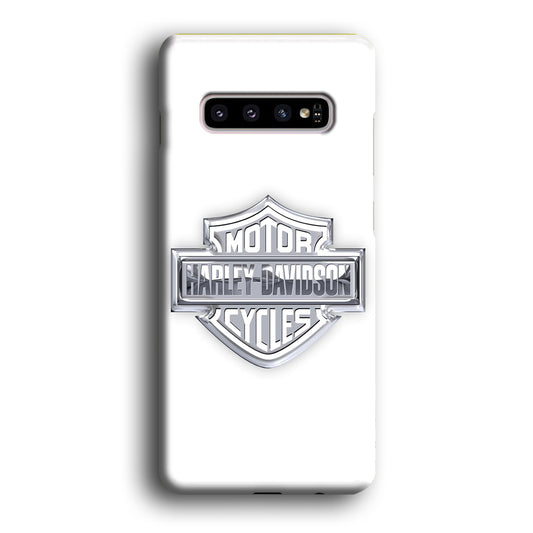 Harley Davidson Logo Silver Samsung Galaxy S10 Plus Case